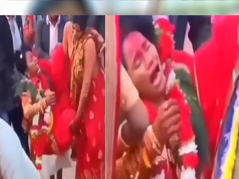 High voltage drama of bride at vidai people left amused to see viral video pratp - Video : विदाई में दुल्हन का हाई वोल्टेज ड्रामा, लोग बोले- 'गाड़ीवाला आया, घर से कचरा High voltage drama of bride at vidai people left amused to see viral video pratp - Video : विदाई में दुल्हन का हाई वोल्टेज ड्रामा, लोग बोले- 'गाड़ीवाला आया, घर से कचरा