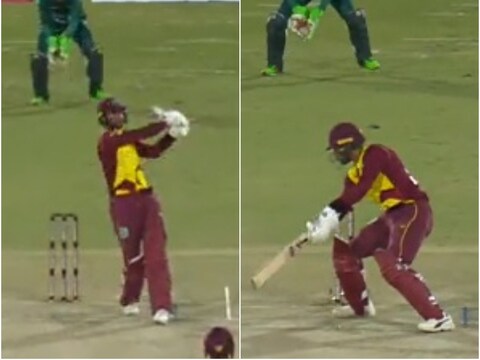 PAK vs WI: पाकिस्तान और वेस्टइंडीज के बीच कराची में हुए तीसरे टी20 में गेंद और बल्ले के बीच दिलचस्प जंग देखने को मिली. (pc-pcb video grab)