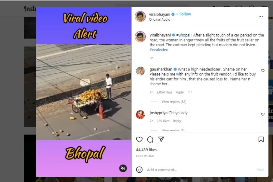 Gauahar Khan, Gauahar Khan tweet, Gauahar Khan slams woman for throwing fruits, Gauahar Khan Helps vendor cart, Social Media, Viral Video, गौहर खान, गौहर खान को आया गुस्सा