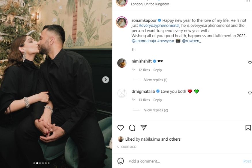 Sonam Kapoor, Sonam Kapoor News, Sonam Kapoor New Year 2022, New Year 2022, Sonam Kapoor and Anand Ahuja Liplock, Sonam Kapoor-Anand Ahuja Liplock, Social Media, Viral News, सोनम कपूर, सोनम कपूर का नया साल