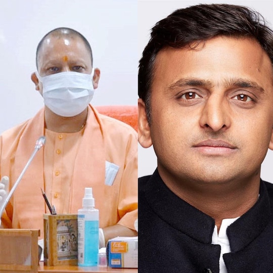 सीएम योगी और अखिलेश यादव की फाइल फोटो.