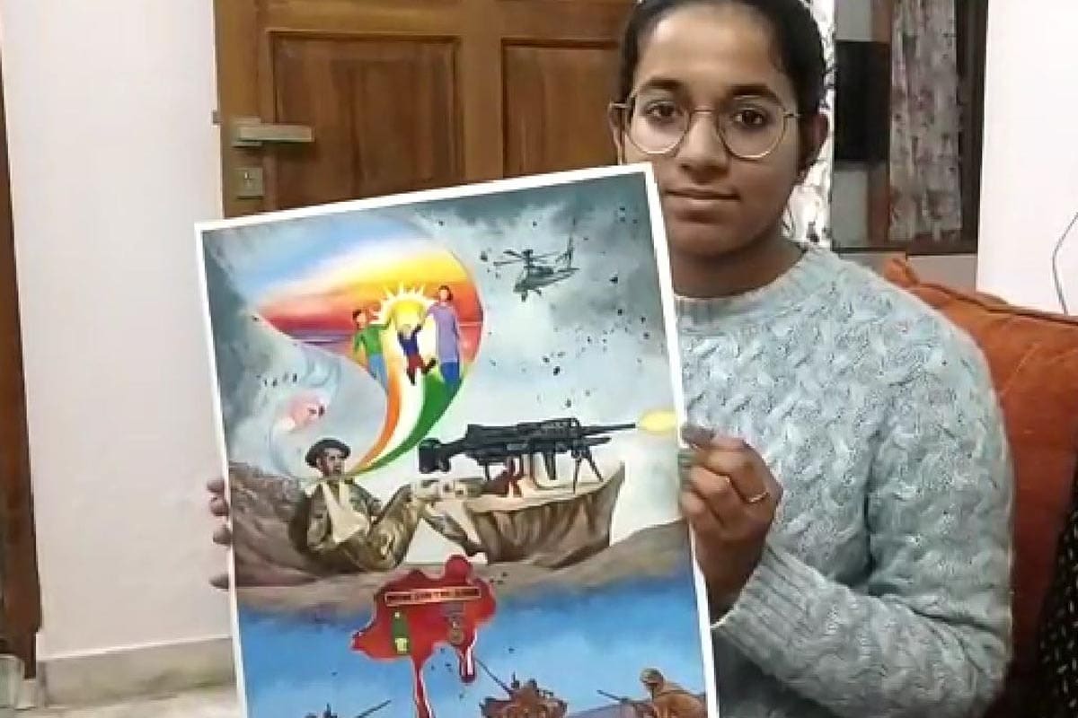 Veergatha award to uttarakhand daughter selected in national painting  competition - Veergatha Award: 8 लाख चित्रों में से चुनी गई ये पेंटिंग, 26  जनवरी की परेड में सम्मानित होगी देवभूमि की ...