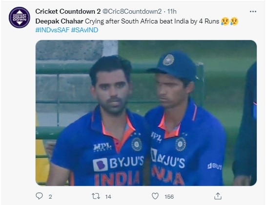 Chahar completed the team's victory by playing an innings of 54 runs in 34 balls.