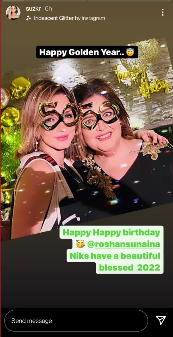 Hrithik Roshan ex wife sussanne khan attended birthday party of his sister sunaina roshan 