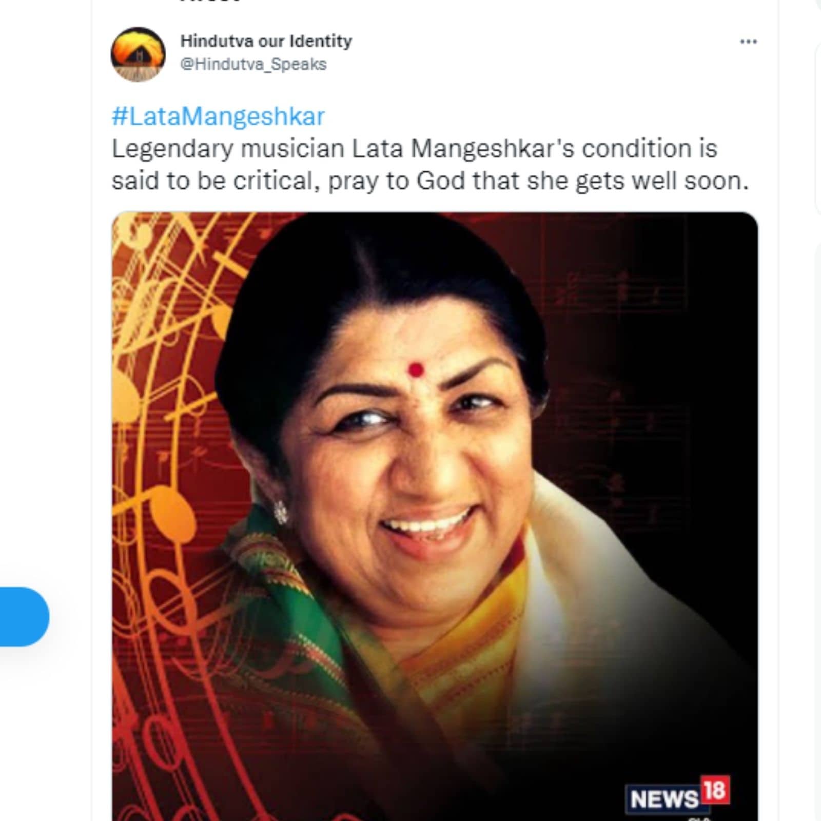 Lata Mangeshkar, Lata Mangeshkar health, Lata Mangeshkar again shifted on ventilator Lata Mangeshka condition critical, Lata Mangeshkar Tweet, Social Media, Viral Tweet, Fans tweet for Lata Mangeshkar health
