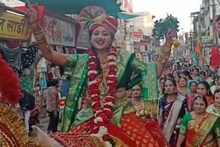 Sitting on horseback, the bride took out a unique procession, saying- I have kept my tradition;  Video