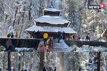 बर्फबारी से खिल उठा हिडिंबा देवी मंदिर परिसर, तस्वीरों में देखें दिलकश नजारे