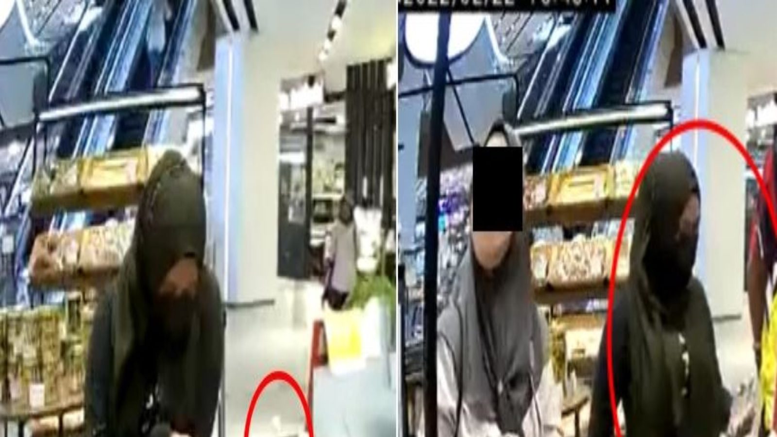Burqa thief caught in CCTV stealing mobile phone mall sankri - VIDEO ...