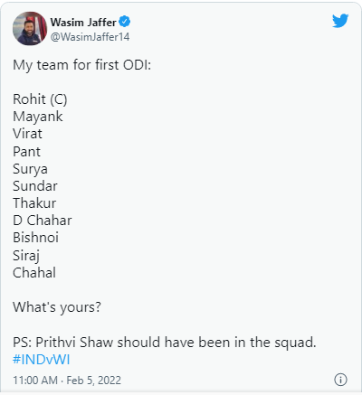 wasim jaffer, india 1000th odi, ind vs wi 1st odi
