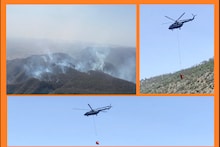 सरिस्का टाइगर रिजर्व में धधका जंगल, आग बुझाने के लिये वायु सेना के 2 हेलिकॉप्टर ने संभाला मोर्चा, Video