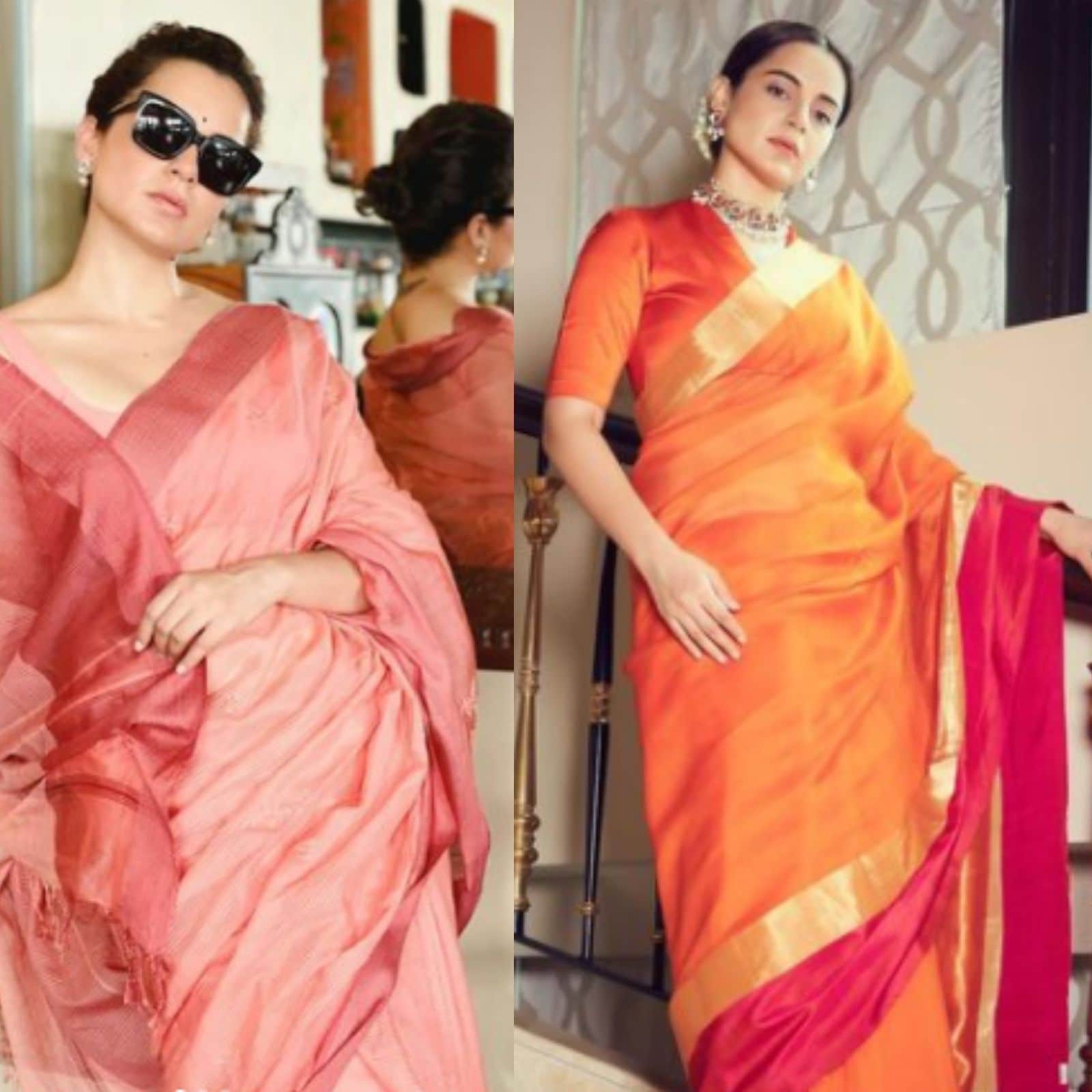  मुंबईः बॉलीवुड की 'क्वीन' कंगना रनौत (Kangana Ranaut) अपनी बेहतरीन एक्टिंग के साथ ही अपने फैशन सेंस के चलते भी चर्चा में रहती हैं. खासकर एक्ट्रेस के साड़ी लुक्स. कंगना जब भी साड़ी (Kangana Ranaut Saree Looks) पहनकर निकलती हैं, हर किसी की निगाहें उन पर टिक जाती हैं. फैन भी खुद को उनकी तारीफ करने से नहीं रोक पाते. हाल ही में कंगना रनौत ने लैक्मे फैशन वीक 2022 में भी साड़ी में जलवे बिखेरे. जहां, उनका लुक चर्चा में आ गया. इस दौरान कंगना ने खादी की आइवरी साड़ी पहनी थी. जिसमें वह बेहद ग्रेसफुल लग रही थीं. (फोटो साभारः इंस्टाग्रामः @kanganaranaut)