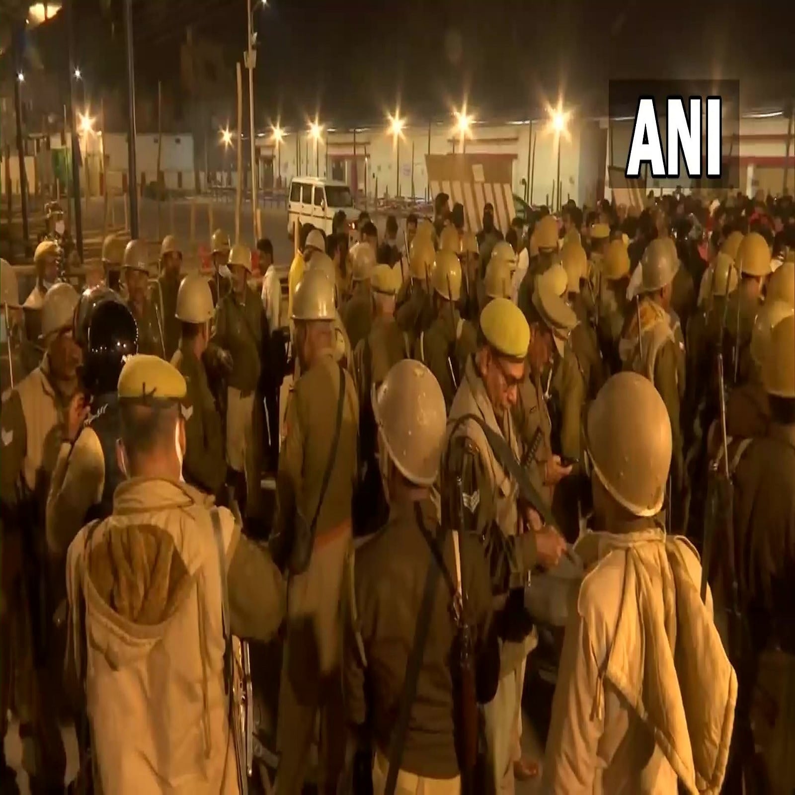 Samajwadi Party workers staged a protest outside an EVM strong room in Varanasi