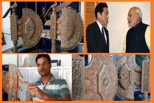राजस्थान के चंदन के चितेरे ने बनाई अनोखी कृष्ण पंखी, जापान के PM को की गई भेंट