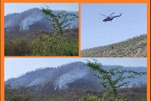 सरिस्का टाइगर रिजर्व: चौथे दिन भी जारी है आग का तांडव, हेलिकॉप्टर आज फिर करेंगे पानी की बौछार