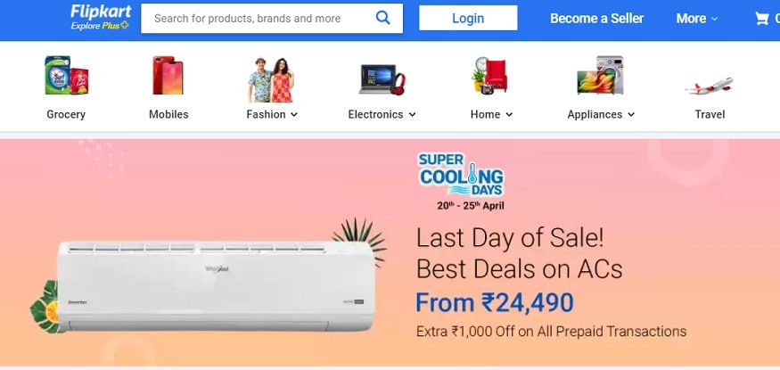 আজ ফ্লিপকার্টে কুলিং ডে সেলের শেষ দিন।