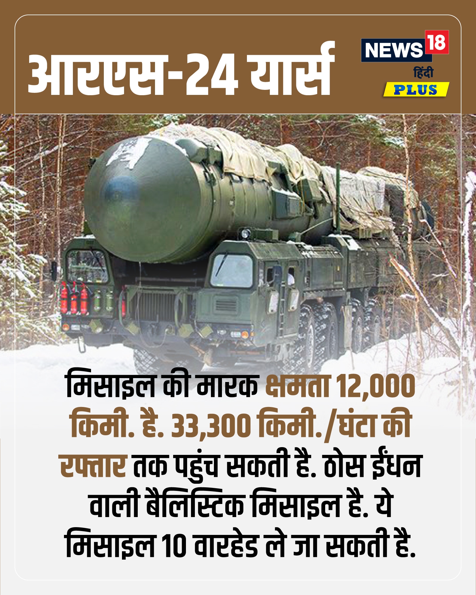 RS-24 Yars ballistic missile