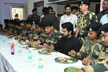 BSF जवानों के बीच नंगे पैर पहुंचे Ram charan, एक्टर पर्सनल शेफ ने बनाया खाना
