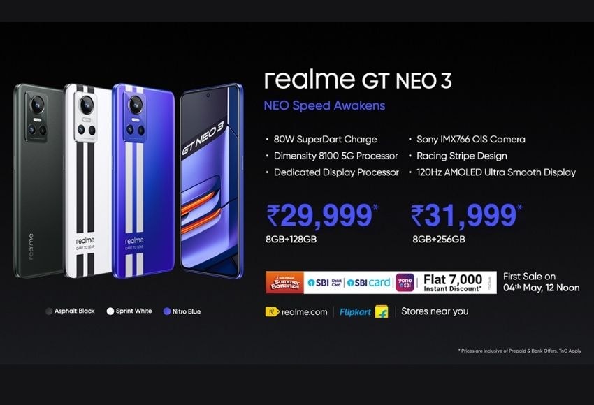 Realme GT Neo 3 Price in India, Realme GT Neo 3 Sale on Flipkart, Flipkart Sale, Realme GT Neo 3 Specifications,