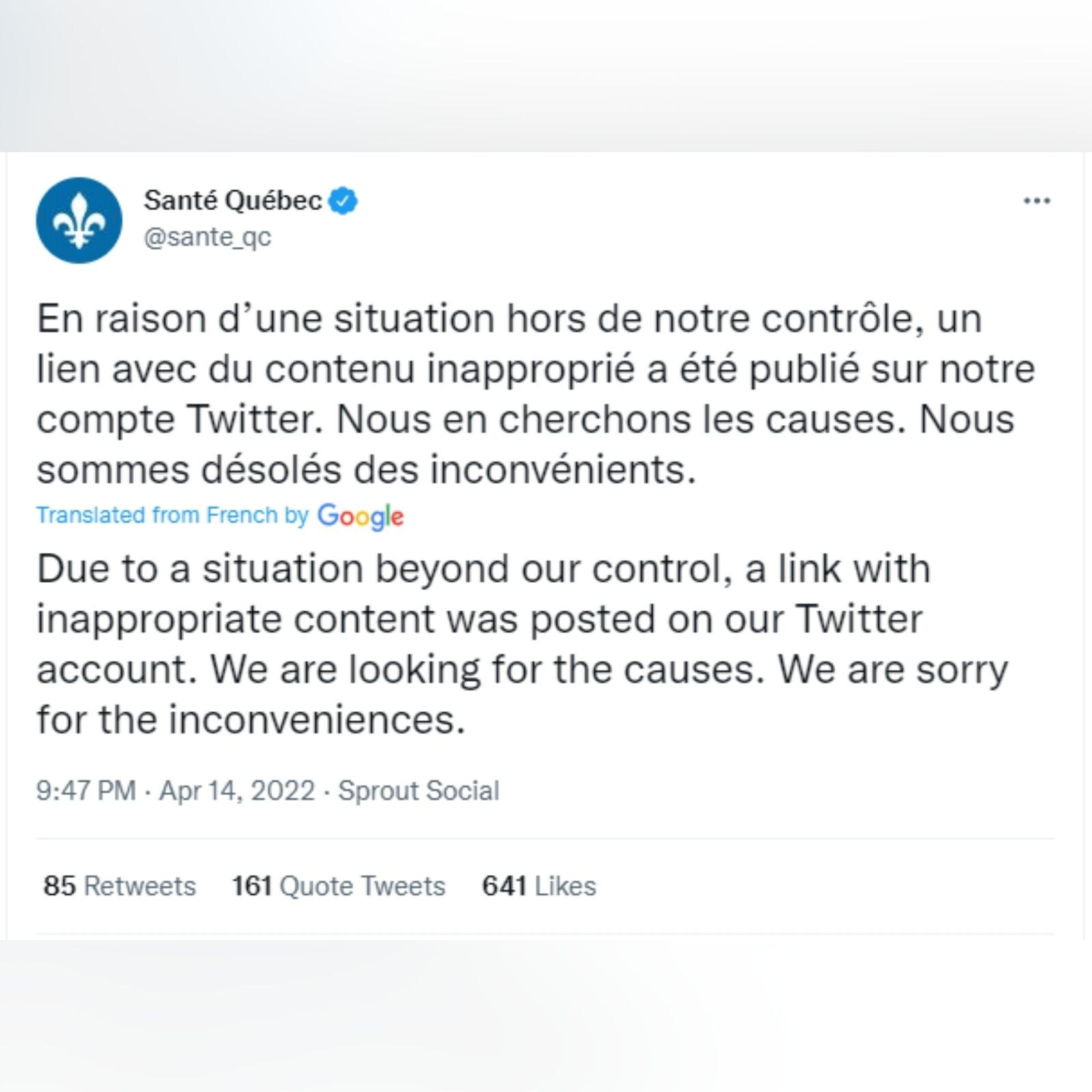canada health ministry post vulgar content on twitter 1