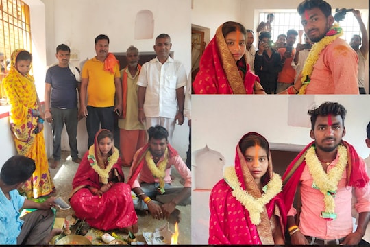 पटना के एक मंदिर में खरमास में शादी रचाता प्रेमी युगल