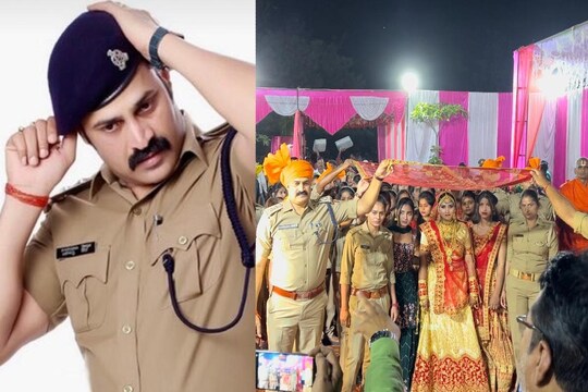इस दौरान खाकी वर्दी के साथ टोपी की जगह पगड़ी बांधे हुए पुलिसकर्मी नजर आए.