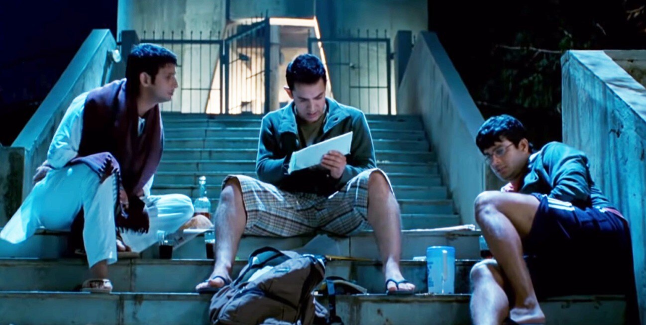 When sharman joshi revealed all three stars of 3 idiots drink before this scene