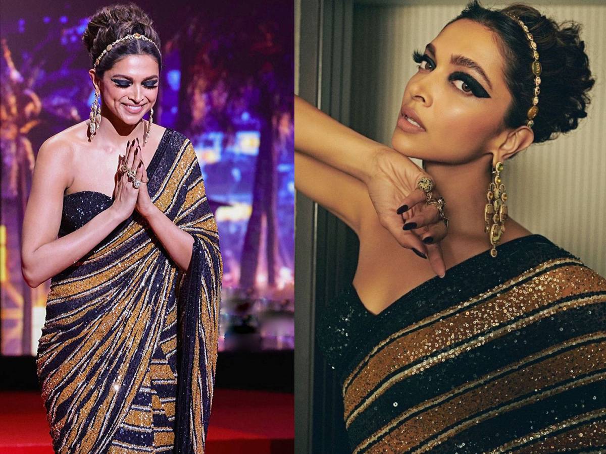 Cannes 2022 में दीपिका पादुकोण ने रेड कार्पेट पर शिमरी साड़ी में लगाया देसी  तड़का, मुस्कान ने लूट ली महफिल - cannes film festival 2022 deepika padukone  red carpert first ...