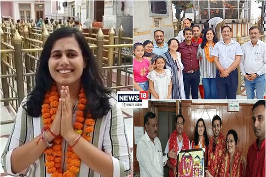 गामिनी सिंगला ने बिलासपुर के नैना देवी मंदिर में माथा टेका.