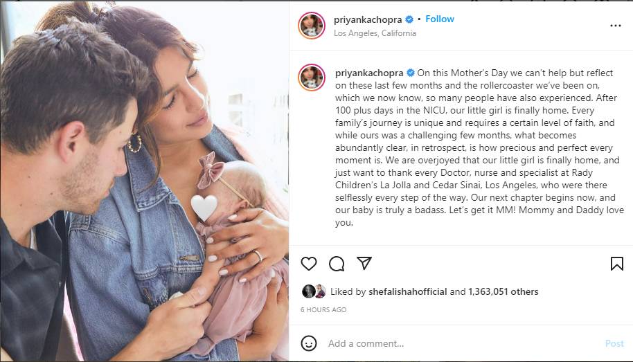 Priyanka Chopra Family