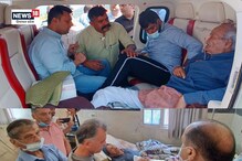 CM जयराम ने जाना पंडित सुखराम हाल, हालत में सुधार, हैलिकॉप्टर से दिल्ली शिफ्ट