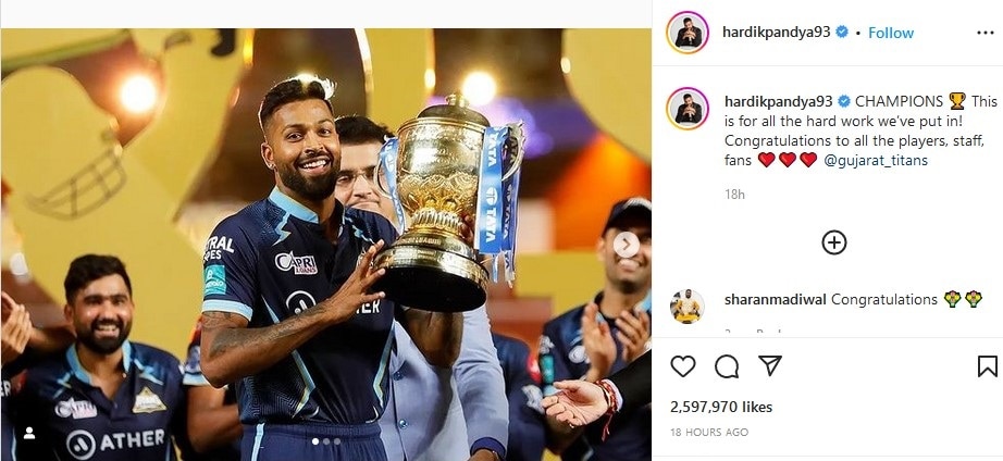 hardik pandya, hardik pandya wife natasa stankovic, ipl 2022 finale, gujarat titans, Rajasthan Royals, ranveer singh, natasa stankovic instagram, hardik pandya instagram, हार्दिक पांड्या, हार्दिक पांड्या पत्नी नतासा स्टेनकोविक, आईपीएल 2022 फाइनल, गुजरात टाइटन्स, राजस्थान रॉयल्स, रणवीर सिंह