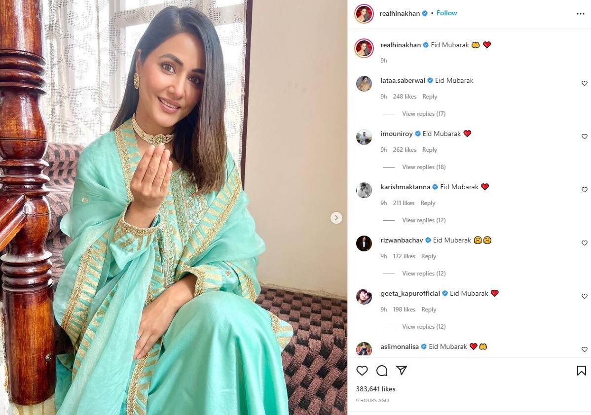 eid 2022, eid ul fitr 2022, celebs eid look, hina khan, gauahar khan, dipika kakkar, soha ali khan, sara ali khan, shilpa shetty, eid wished, ईद 2022, ईद-उल-फ‍ितर, ईद पर बॉलीवुड सेलेब्स, ह‍िना खान, गौहर खान, सारा अली खान, श‍िल्पा शेट्टी, सोहा अली खान