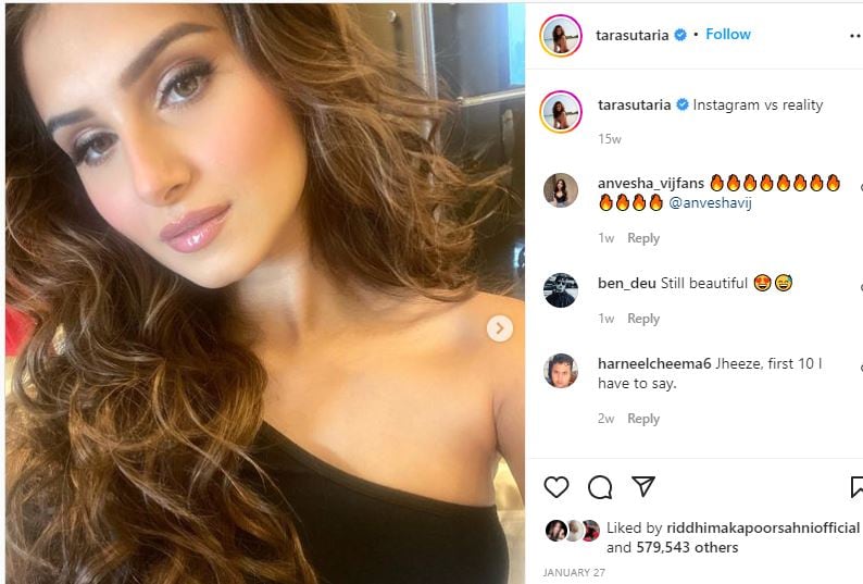 Tara sutaria shows instagram Vs relaity moments you will definitely love it