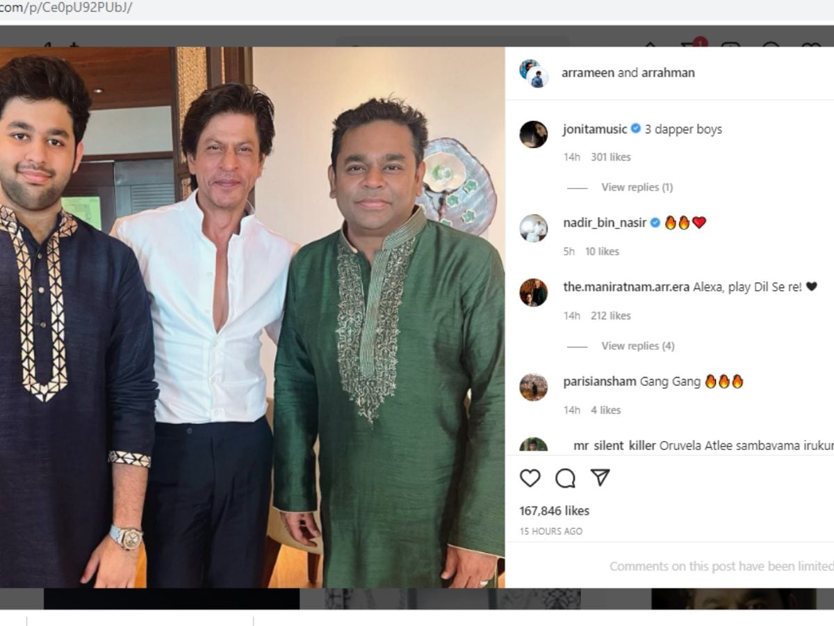 AR Rahman, Shah Rukh Khan, AR Rahman share pic with Shah Rukh Khan, AR Rahman Son, Social Media, Viral Pic, एआर रहमान, शाहरुख खान