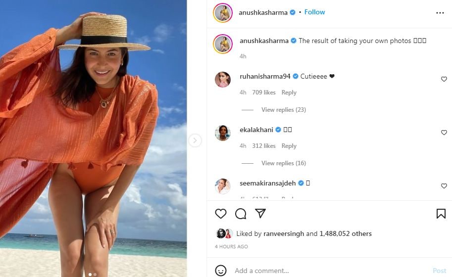 Anushka Sharma, Anushka Sharma Beach Look, Anushka Sharma Maldives Vacation, Anushka Sharma Instagram, Anushka Sharma Photos, अनुष्का शर्मा, अनुष्का शर्मा मालदीव वेकेशन