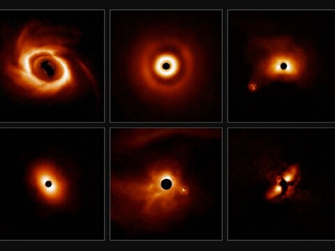 सौरमंडल बनाने जा रही ये चक्रिकाएं (Dusty Disks) ग्रह निर्माण की प्रक्रिया के बारे में विस्तार से बता रही हैं. (प्रतीकात्मक तस्वीर: International Gemini Observatory/NOIRLab)