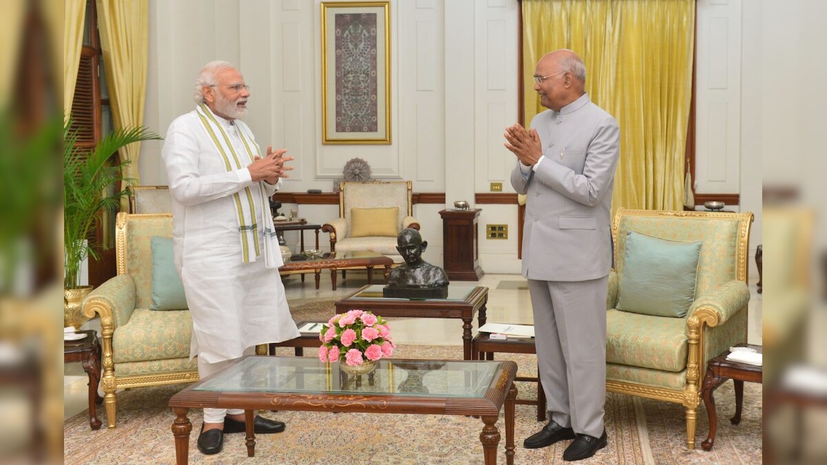 राष्ट्रपति रामनाथ कोविंद से मिले प्रधानमंत्री नरेंद्र मोदी राष्ट्रपति भवन में हुई मुलाकात