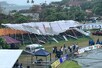 AUS VS SL: आंधी-बारिश का उत्पात, खेल शुरू होने पहले उखड़ गया स्टैंड, VIDEO