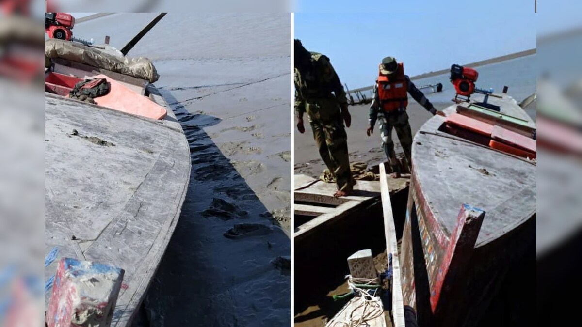 BSF की बड़ी कार्रवाई कच्छ के हरामी नाले के पास जब्त की दो पाकिस्तानी नाव जानें पूरी डिटेल्स