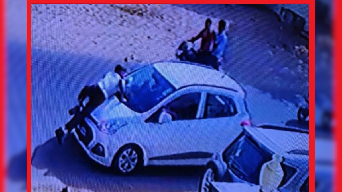 कार चालक ने नहीं लगा रखा था सीट बेल्ट रोका तो भगाई कार पुलिसकर्मी बोनट पर लटका देखें Video