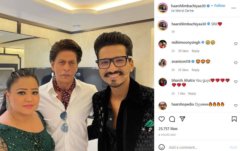 Shah Rukh khan Harsh Limabachiya Bharti Singh