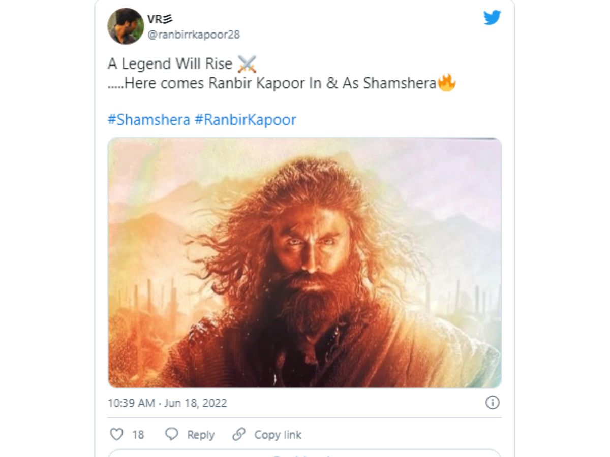 Shamshera, Shamshera poster, Shamshera poster leaked, Ranbir Kapoor, Ranbir Kapoor rugged look from Shamshera, Social media, Viral News,शमशेरा, शमशेरा का पोस्टर लीक, सोशल मीडिया वायरल न्यूज