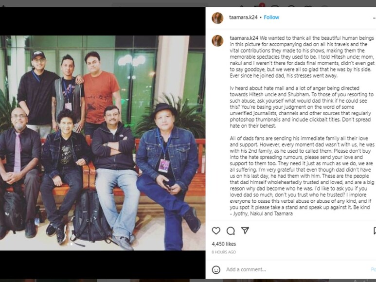 kk, singer kk, kk daughter post