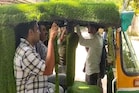 फरीदाबाद में सवारियों की पहली पसंद बना हरे-भरे पौधे वाला यह ऑटो, देखें Photos