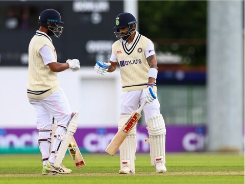 India vs Leicestershire Tour Match: विराट कोहली के बाद अय्यर और जडेजा ने लगाया अर्धशतक. (Leicestershire Foxes Twitter)