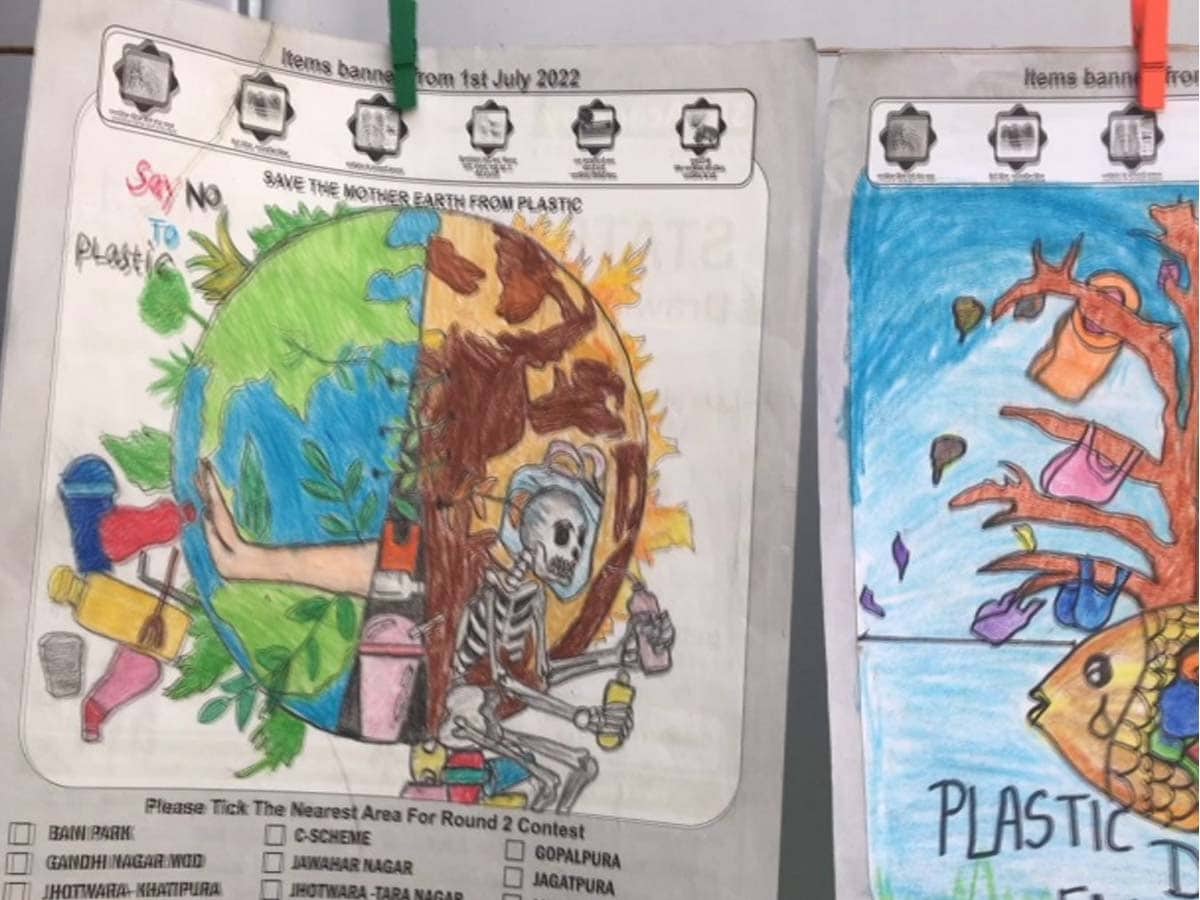 Artistic school pupils underline the 'three Rs' message for Wearside:  'Recycle, Refill, Re-Use' - EXPLORING THE GREEN REVOLUTION