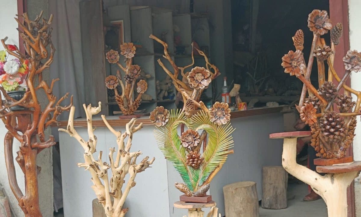 पेड़ों की जड़ों पर उकेरते हैं नक्काशी