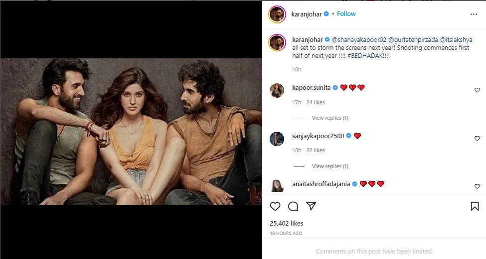 Karan Johar Post