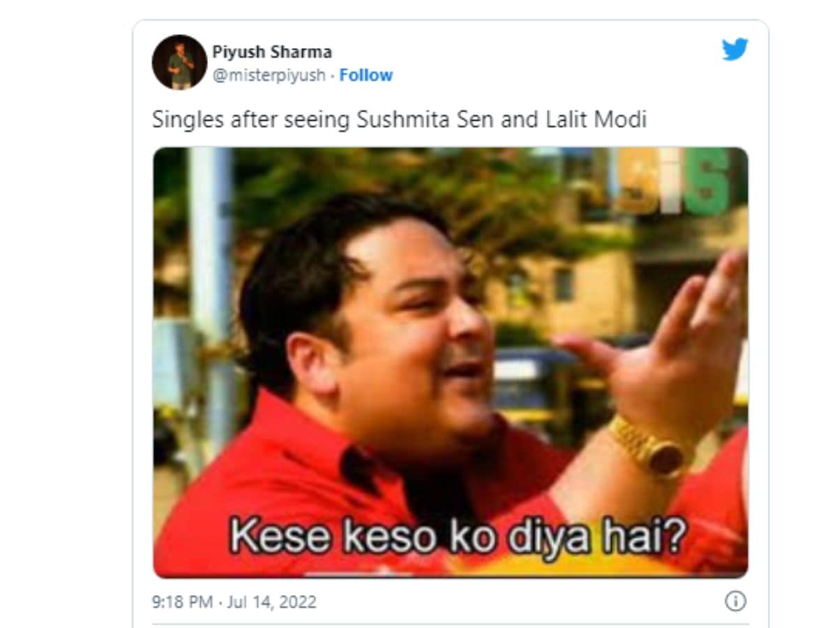 Sushmita Sen Lalit Modi dating netizens share hilarious memes viral on new couple in town