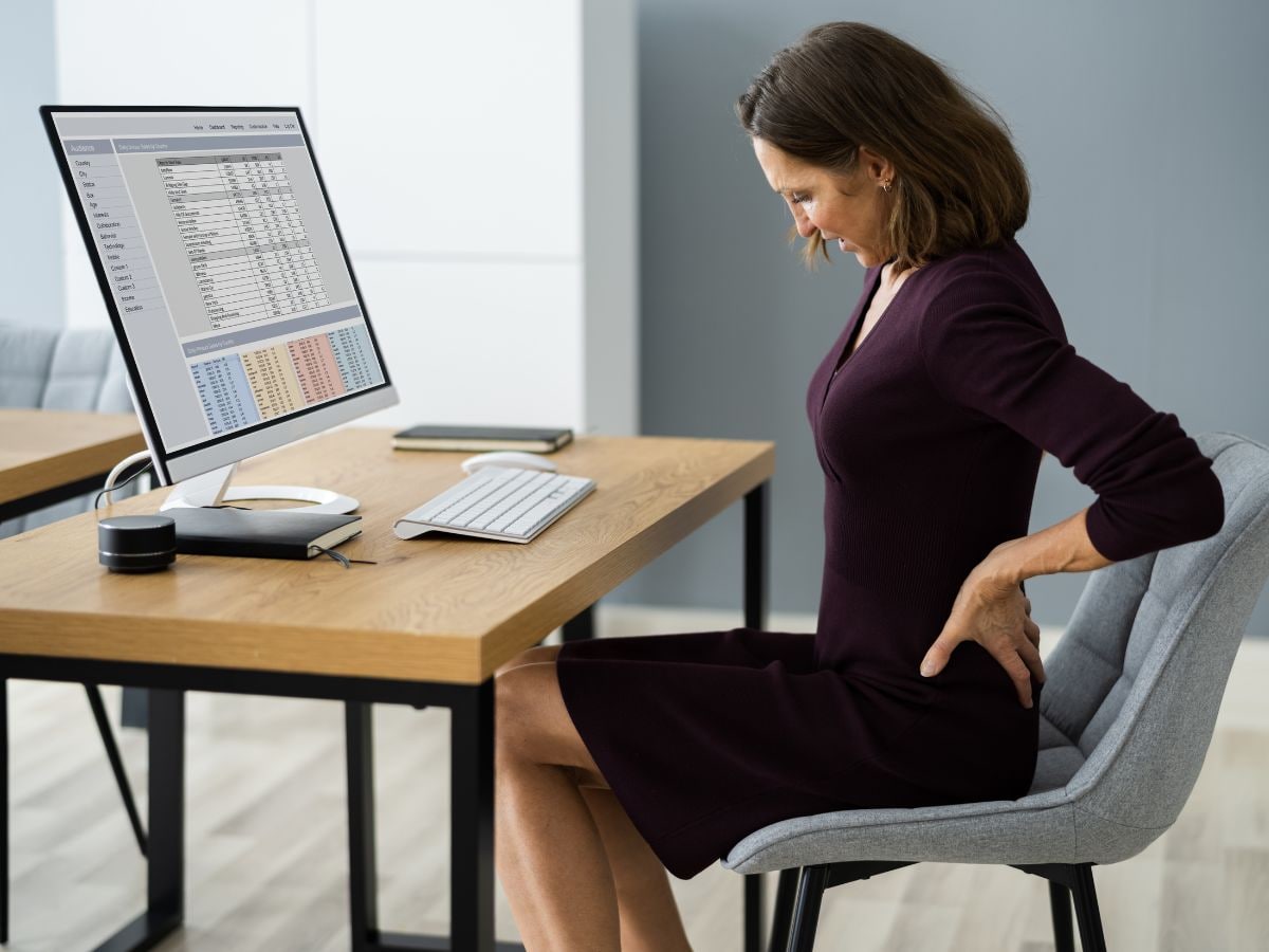 back pain in office